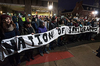 Student demonstration at Rutgers